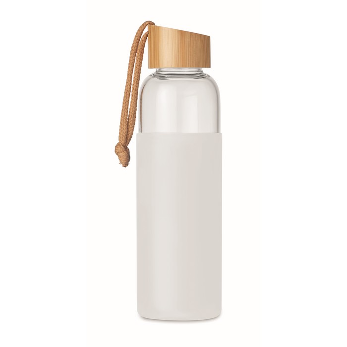 Chai üvegpalack szilikon tok,500 ml, fehér