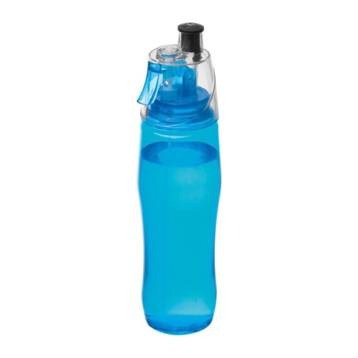 Reklámajándék: reklám ivópalack és hűsítőspray sportoláshoz, 700 ml, kék