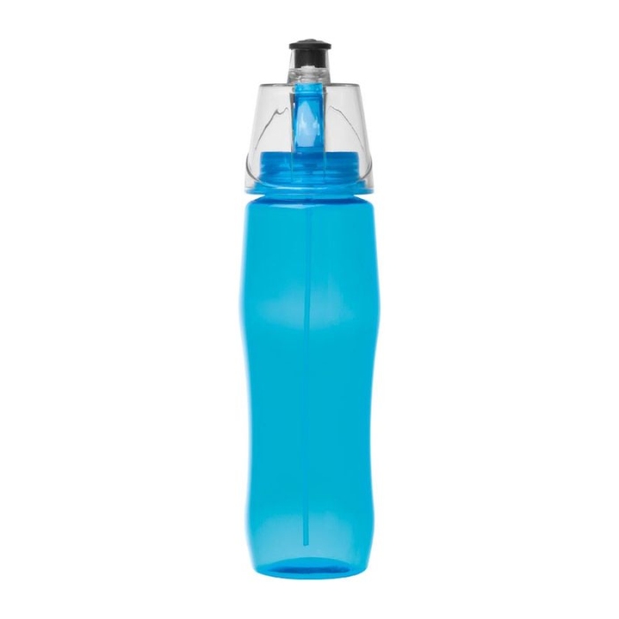 Reklámajándék: reklám ivópalack és hűsítőspray sportoláshoz, 700 ml, kék