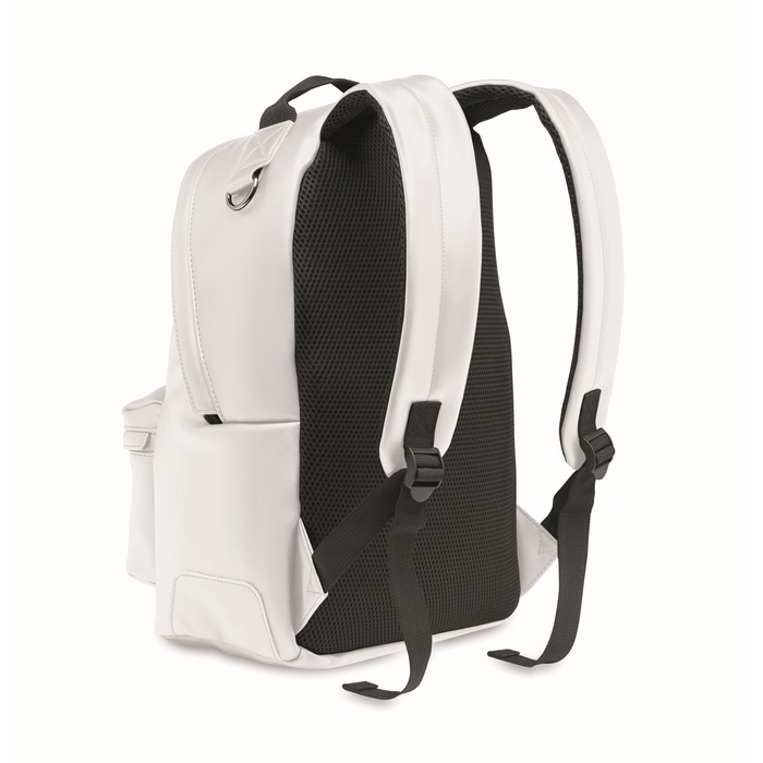 Bai Backpack 15 colos PU laptop hátizsák, fehér