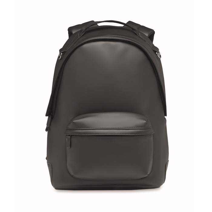 Bai Backpack 15 colos PU laptop hátizsák, fekete