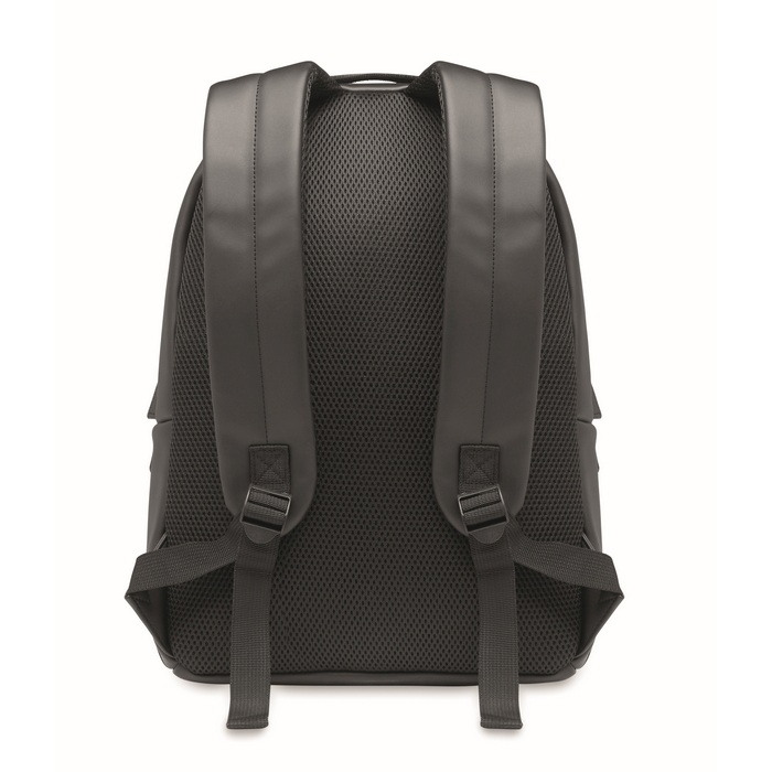 Bai Backpack 15 colos PU laptop hátizsák, fekete