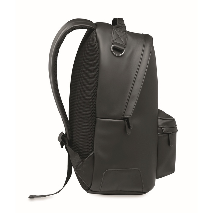 Bai Backpack 15 colos PU laptop hátizsák, fekete