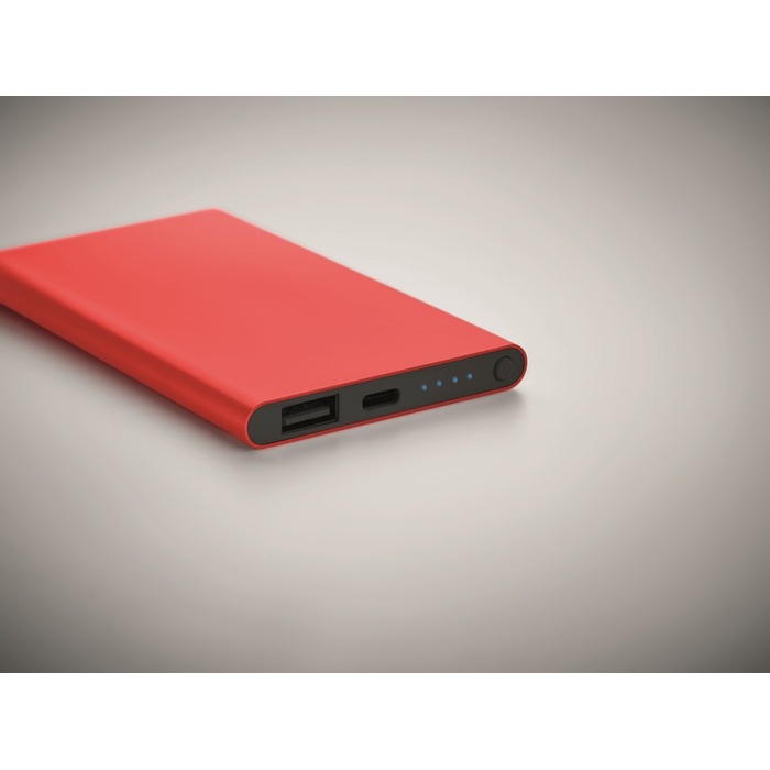 Powerflat C 4000 mAh powerbank, C csatl., piros