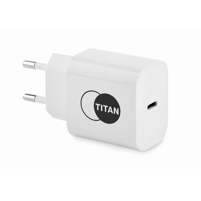 Plugme 20W 2 pólusú EU USB töltő, fehér