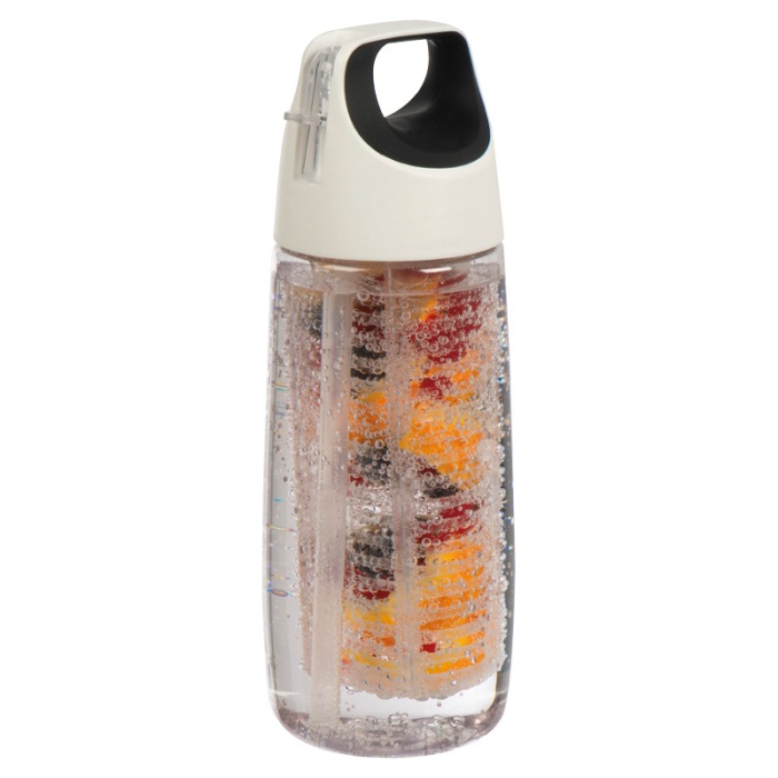 Reklámajándék: Tritán infuser kulacs, 850 ml, fehér